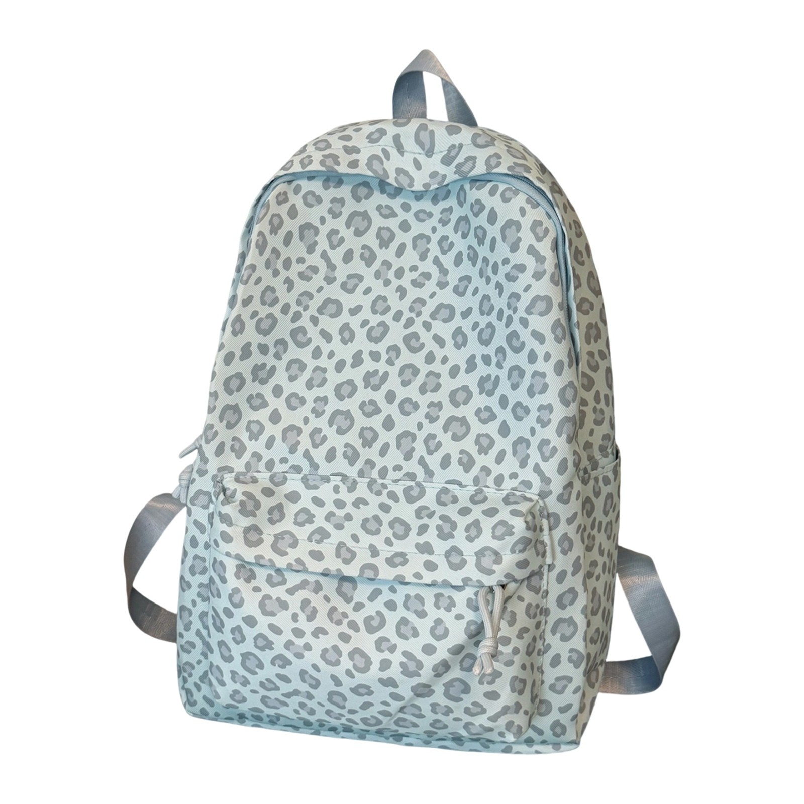 Mochila para niños con estampado de leopardo, casual para estudiantes de secundaria, viaje, azul, talla única 7
