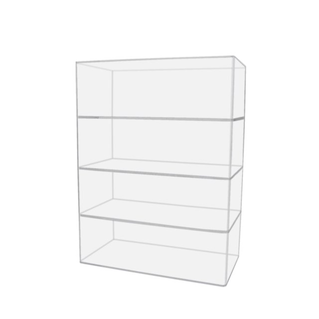 Displays2buy Acrylic Lucite 12" x 9 1/2" x 16" Countertop Display Case ShowCase Box Cabinet