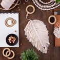 thumbnail image 5 of MRLESS 40 Pieces DIY Craft Wooden Rings Set, Unfinished Circular Wood Rings for Macrame, Necklaces, Earrings, and More, 5 of 8