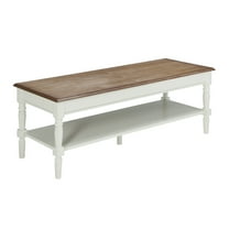 Convenience Concepts French Country Coffee Table in Driftwood and White Wood