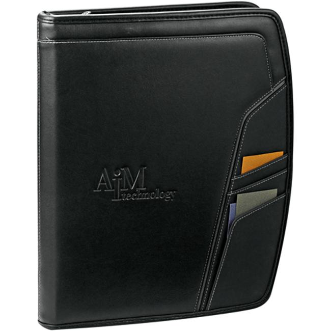 Leeds 674510 Precision Zippered Padfolio Black