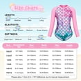 thumbnail image 2 of Marendyee Girls Ariel Mermaid Long Sleeve Swimsuit One Piece Bathing Suit Zipper with UPF 50+ Rashguard Swimwear Printed One Piece Beach 3-4 Years 110 CM, 2 of 16