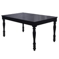 thumbnail image 4 of Home Design Lily Rectangular Dining Table, Black Finish, Turned Legs, Modern Classic Style, Durable Construction, Easy Assembly, Perfect Dining Room Table, 4 of 5