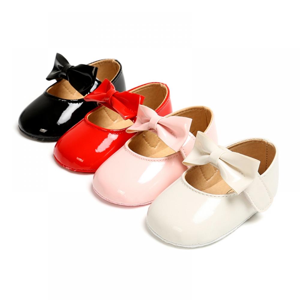 Yinrunx Ballet Shoes for Girls Baby Girl Shoes 0-3 Months Newborn Shoes Non-slip with Bowknot Baby Shoes 0-3 Months Dress Shoes for Girls Toddler Ballet Shoes Soft Sole Baby Shoes Baby Girl Dress Shoe - image 5 of 8