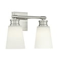 thumbnail image 4 of Trade Winds Billie 2-Light Bathroom Vanity Light in Brushed Nickel, 4 of 5