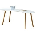 thumbnail image 3 of Convenience Concepts Oslo Table Basse en Forme de Grain, Fini Bois Blanc Lustré, 3 of 7