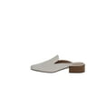 thumbnail image 6 of Via Spiga | Bibiane Stacked Heel Mules | White | Size 7.5, 6 of 8