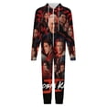 thumbnail image 4 of Cobra Kai Men's Hooded Jumpsuit Onesie Pajamas Cozy Zip Up One Piece Pajamas, 4 of 7