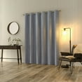 thumbnail image 2 of Sun Zero Dresden 2-pack Slub Detail Magnetic Closure 100% Blackout Grommet Curtain Panel Pair, 37"W x 84"L, Denim Blue, 2 of 8