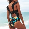 thumbnail image 3 of Cathalem Womens Swimsuit Wrap Color Block Tie Side Bathing Suit,Camouflage L, 3 of 4