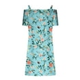 thumbnail image 4 of SMihono Robes Bohèmes d'Été pour Femmes Grande Taille Décontractées Amples d'Été Imprimées à Manches Courtes Robe de Plage Robes, 4 of 5