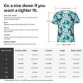 thumbnail image 2 of Yiaed Blue Floral with Butterflies Print Mens Short Sleeve Tight Fit T-Shirt, Crewneck Casual Tee-Medium, 2 of 5