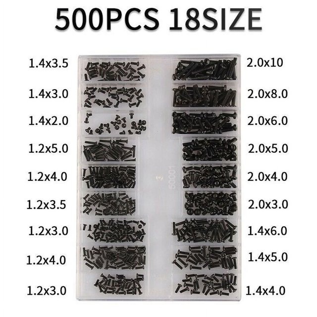 500PCS Laptop Notebook Computer Repair Screws Kit for Lenovo Samsung HP IBM Hard Disk SATA Computer Notebook Laptop Screws A