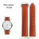 thumbnail image 3 of Correa de piel italiana de 19 mm, 20 mm y 21 mm para Omega Seamaster 300, 150, Speedmaster 007, AT150, correa de reloj marrón, cierre desplegable, 3 of 5