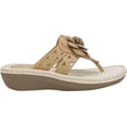 thumbnail image 2 of Women's Cliffs by White Mountain Cynthia Thong Sandal Tan Burnished Smooth 6 M, 2 of 6