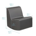 thumbnail image 2 of ECR4Kids SoftZone Contoured Rocking Chair, 12in Seat Height, Flexible Seating, Black, 2 of 9