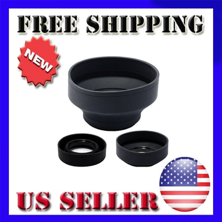 MaximalPower 67mm Rubber 3-Position Folding Lens Hood for Cameras