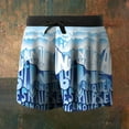 thumbnail image 2 of Men's Swimwear Swim Trunks Floral Print Design High Elasticity Men's Running Shorts Blue XXXL, 2 of 3