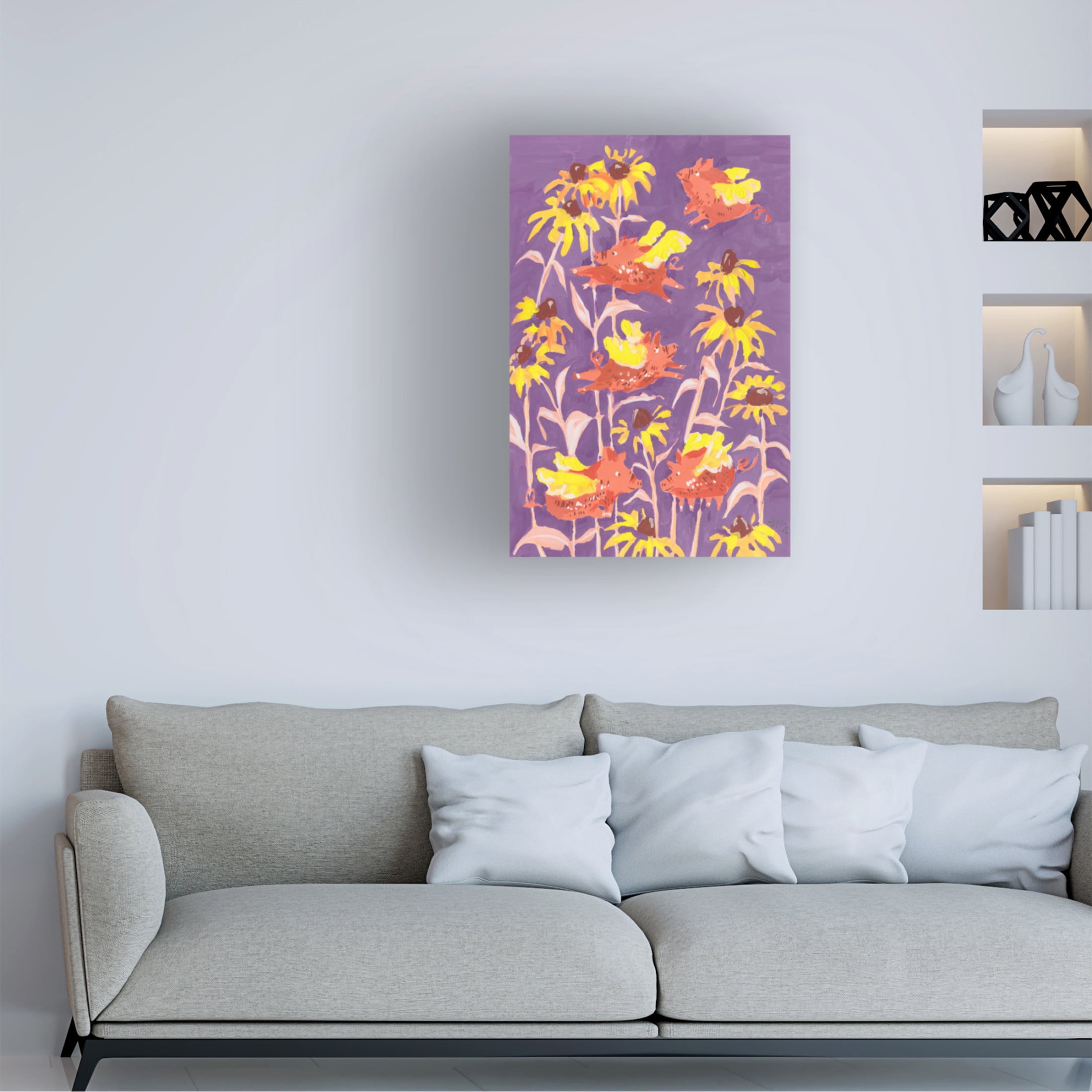 Trademark Fine Art Ania Zwara Flying Piglets Canvas Wall Art