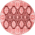thumbnail image 1 of Ahgly Company Machine Washable Indoor Round Oriental Red Traditional Area Rugs, 6' Round, 1 of 4
