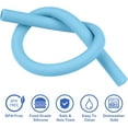 thumbnail image 6 of Tomorotec 15-Pack 12" Reusable Silicone Drinking Straws Fit for Stanley Tumblers 20, 30, 40 oz with 2 Cleaning Brushes, BPA-Free Food-Grade Vibrant Colors Flexible Straws for Family Use (Sea Colors), 6 of 7