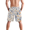 thumbnail image 3 of Dailycode Men's Quick Dry Swim Trunks Beach Shorts Casual Summer Board Shorts with Pockets, Colorful Shells Seaweed, 3 of 8