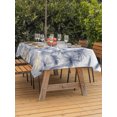 thumbnail image 3 of Outdoor Table Cloth with Umbrella Hole and Zipper, Blue Yellow Palm Tree Waterproof Rectangle Tablecloth 54"x80", Summer Botanical Tropical Washable Table Cover for Outside Party Patio Picnic, 3 of 7
