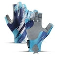 thumbnail image 1 of Guantes de pesca Guantes de protección UV Guantes de protección solar Guantes para hombres y mujeres para actividades al aire libre, kayak, remo (azul) 650, 1 of 5