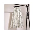 thumbnail image 4 of Women's Summer Bohemian Floral Printed Casual Knot High Waist Beach Maxi Dress Chiffon Skirt, 4 of 8