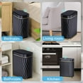thumbnail image 5 of Bathroom Trash can with Automatic Touchless Lid, 2.6 Gallon Black Motion Sensor Small Garbage Can, Slim Waterproof Smart Trash Bin for Bedroom, Office, Living Room, 5 of 6