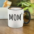 thumbnail image 3 of Shop4Ever® Mom Squared Mother of 3 Ceramic Coffee Mug Cup Gift for Mom of Three (Black Handle 11 oz.), 3 of 4