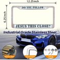 thumbnail image 2 of Christian Humor Diamond License Plate Frame for Women God is Love Glitter License Plate Frame Personalized Do You Follow Jesus This Close Glittery License Plate Frame for Christian People, 2 of 8