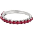 thumbnail image 2 of Ruby Semi-Eternity Ring Anniversary Band 14k White Gold (1.09ct), 2 of 3