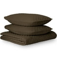 thumbnail image 2 of Bare Home Coverlet Set, Full/Queen, Cocoa, 3 Piece, 2 of 5
