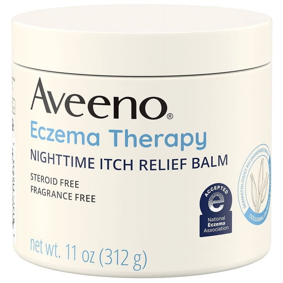 Aveeno Eczema Therapy Nighttime Itch Relief Balm Fragrance-Free 11.0 oz Pack of 2