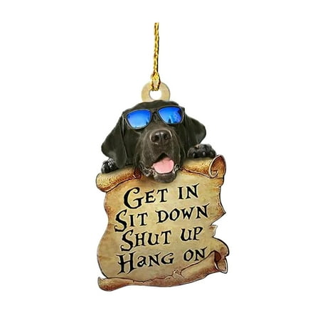 

Pgeraug Car decoration Double-sided Car Dog Pendant Car Key Backpack Accessories Pendant Hangs A