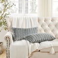 thumbnail image 2 of Home Soft Things Super Soft Decorative Pillow Covers, Set of 2, Silver Grey, 14" x 26", 2 of 7