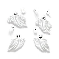 Darzheoy Halloween Window Clings Halloween White Ghost Hanging Ghost Halloween Party Decorative Window Stickers 2Pcs