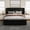 Black, variant on 4 Ever Winner Queen Size Black Velvet Bed Frame, Curved Upholstered Platform Bed with Wingback Headboard, Heavy Duty Quiet Bed Frame, No Box Spring Required, Modern Bedroom Bed, Black