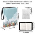thumbnail image 3 of Game Card Storage Bag Collectible Trading Card Albums The 4-Pocket Card Binder With 50-Page Sleeve Can Hold 400 Game Cards Christmas House Cartoon, 3 of 6