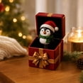 thumbnail image 4 of Christmas Penguin Jack in The Box Figurine, Resin Pop-Up Penguin in Gift Box Statue with Santa Hat & Green Scarf, Christmas Tabletop Decor, Surprise Christmas Gift Ornament for Home Shelf, 4 of 4