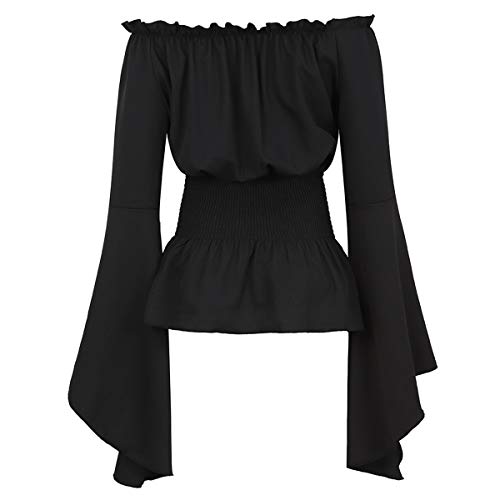 Women Renaissance Medieval Blouse Off 