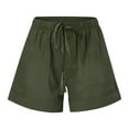 thumbnail image 6 of Summer SAVlNGS C1earance! Zanvin Shorts for Women Casual Elastic Waist Shorts with Pockets Comfy Drawstring Splice Loose Pants, Green, XXXXXL, 6 of 7