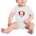 thumbnail image 2 of Peru Flag Heart Love Cute Baby Bodysuit Clothes, 2 of 5