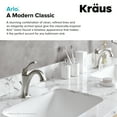 thumbnail image 5 of KRAUS Arlo Spot-Free all-Brite Stainless Steel Single Handle Basin Bathroom Faucet with Lift Rod Drain and Deck Plate (2-Pack), 5 of 13