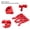 Red, variant on M Buder 1/10 Scale RC Car Metal Rear Swing Arm Replacement Part for WLtoys 104001 Off-Road Buggy Upgrade Accessories, Sturdy Suspension Component (Silver)