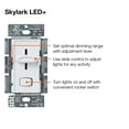 thumbnail image 4 of lutron scl-153p-la skylark cl 150-watt cfl/led/incandescent dimmer, light almond, 4 of 7