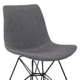 thumbnail image 5 of Armen Living Palmetto Contemporary Dining Chair in Charcoal Fabric with Black Metal Legs, 5 of 7