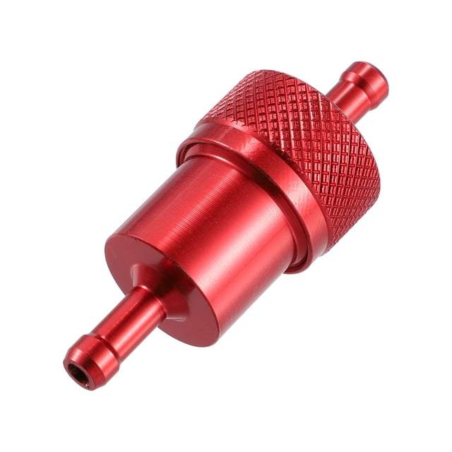 6mm 1/4" Diámetro Manguera Universal Moto Gasolina Aceite Combustible Filtro Limpiador rojo