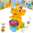 thumbnail image 1 of Juguete musical de elefante, juguete musical para bebés, juguetes para montar en elefante recargables por USB con luces LED y música, juguete interactivo y sensorial de peluche con luces y música, 1 of 7